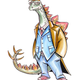 Image for article titled The eleven Doctors, drawn as dinosaurs